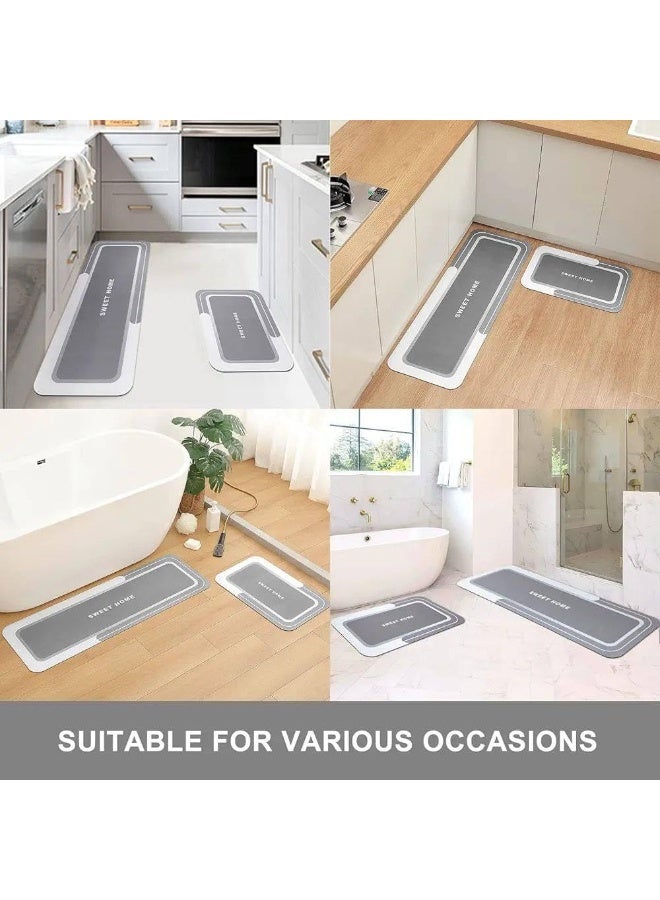 Two-piece mat set – High-quality material, practical and stylish, waterproof for safety and comfort in the bathroom and kitchen - Image 3